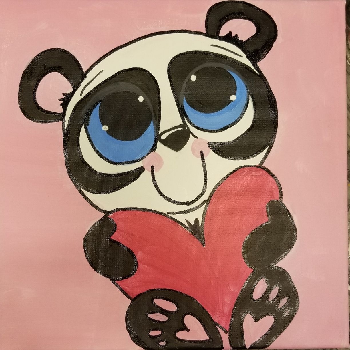 Paint Your Own Ceramic Keepsake Panda Love 